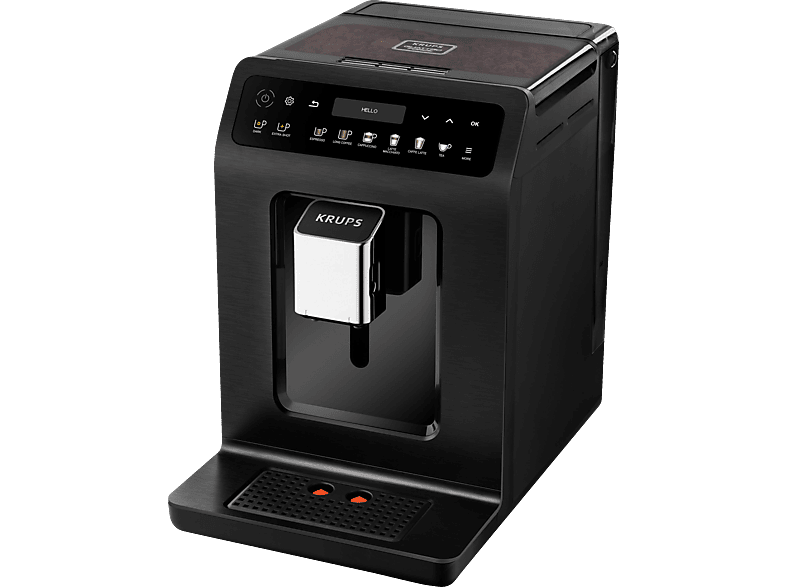 Schwarz-Metallic Evidence EA8948 Plus KRUPS Kaffeevollautomat One-Touch-Cappuccino