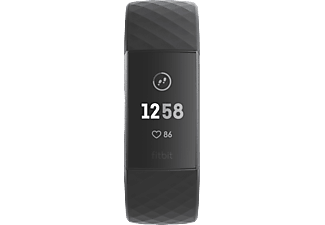 FITBIT Charge 3, Fitnesstracker, S: 140 mm - 180 mm, L: 180mm - 220 mm, Graphit