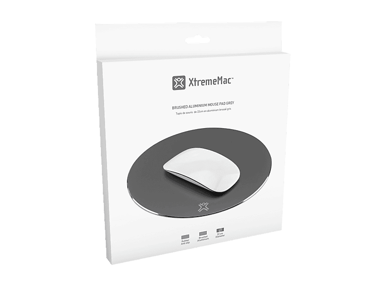 XTREMEMAC Gaming MAUSpad XM-MPR-GRY RundES Aluminium, Space grau — Foto 2 von 2