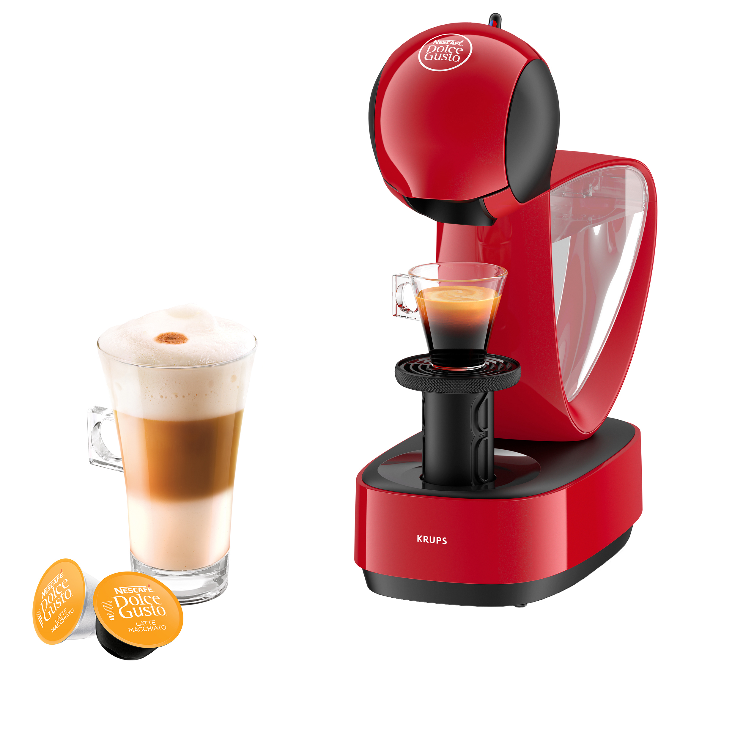 KRUPS KP1705 Nescafé Dolce Gusto Infinissima Kapselmaschine Rot/Schwarz