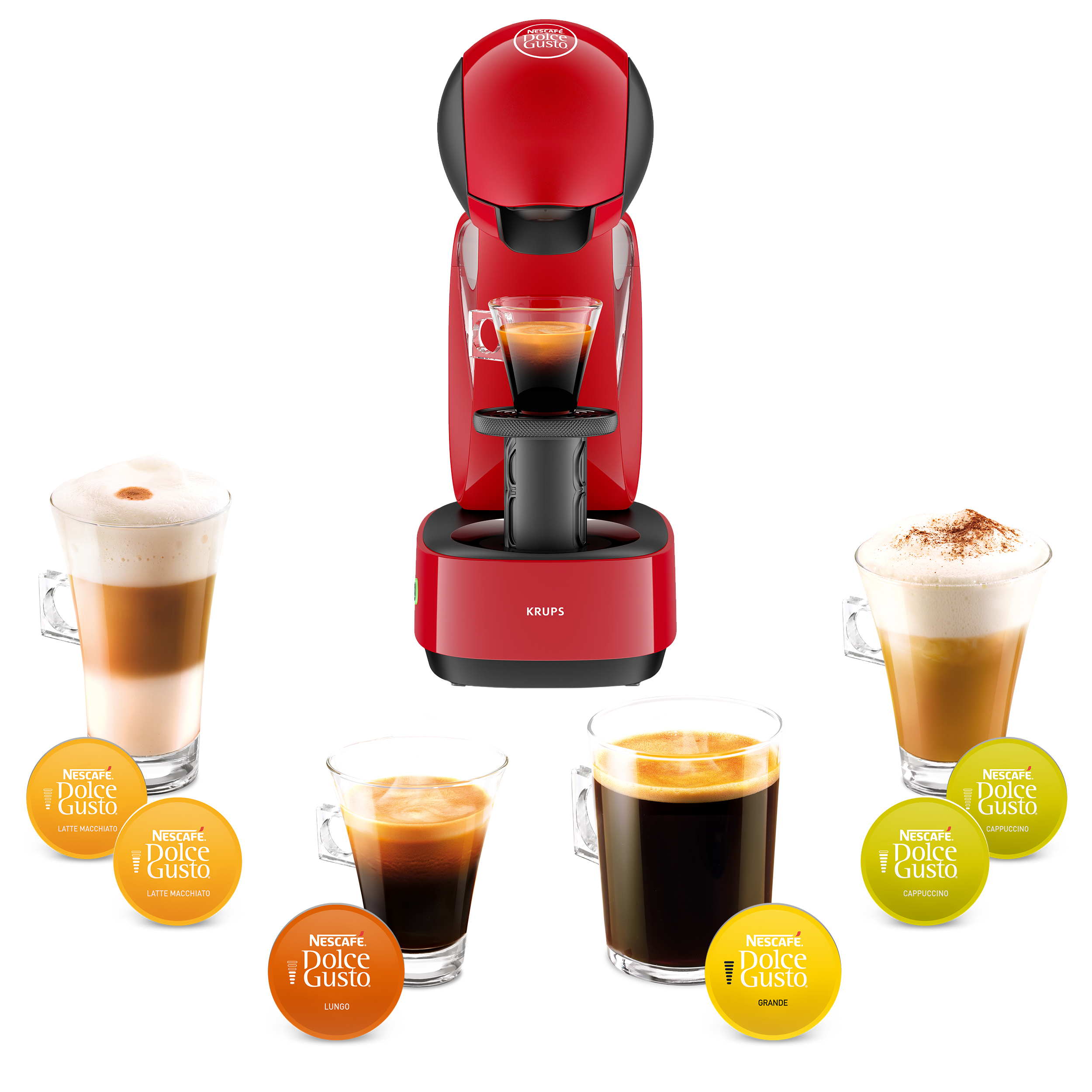 KRUPS KP1705 Nescafé Dolce Gusto Infinissima Kapselmaschine Rot/Schwarz