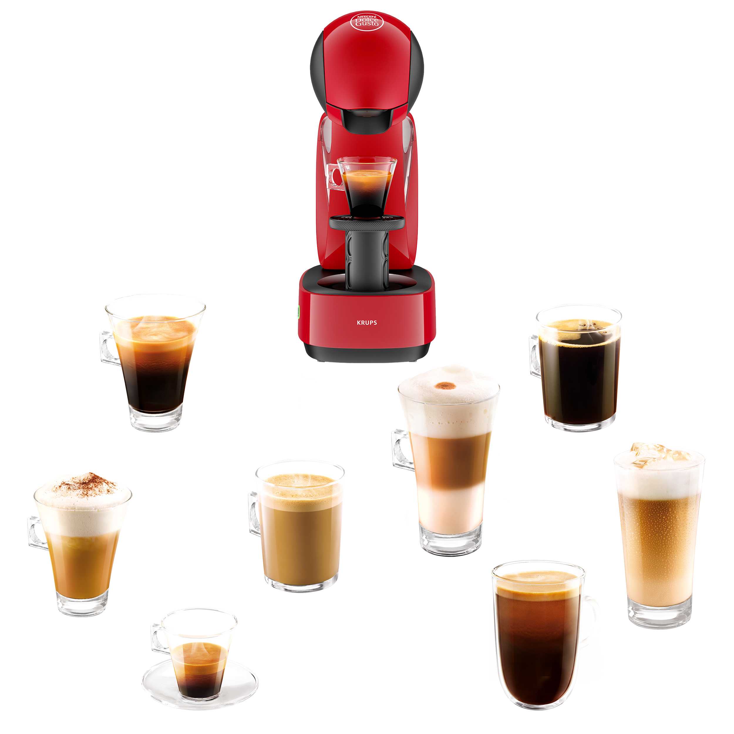 KRUPS KP1705 Nescafé Dolce Gusto Infinissima Kapselmaschine Rot/Schwarz