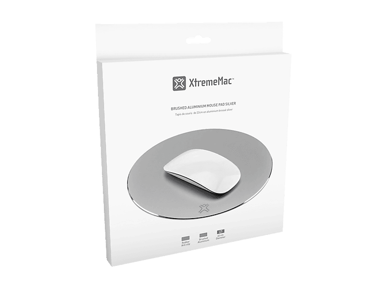 XTREMEMAC Gaming MAUSpad XM-MPR-SLV RundES Aluminium, Silber — Foto 2 von 2