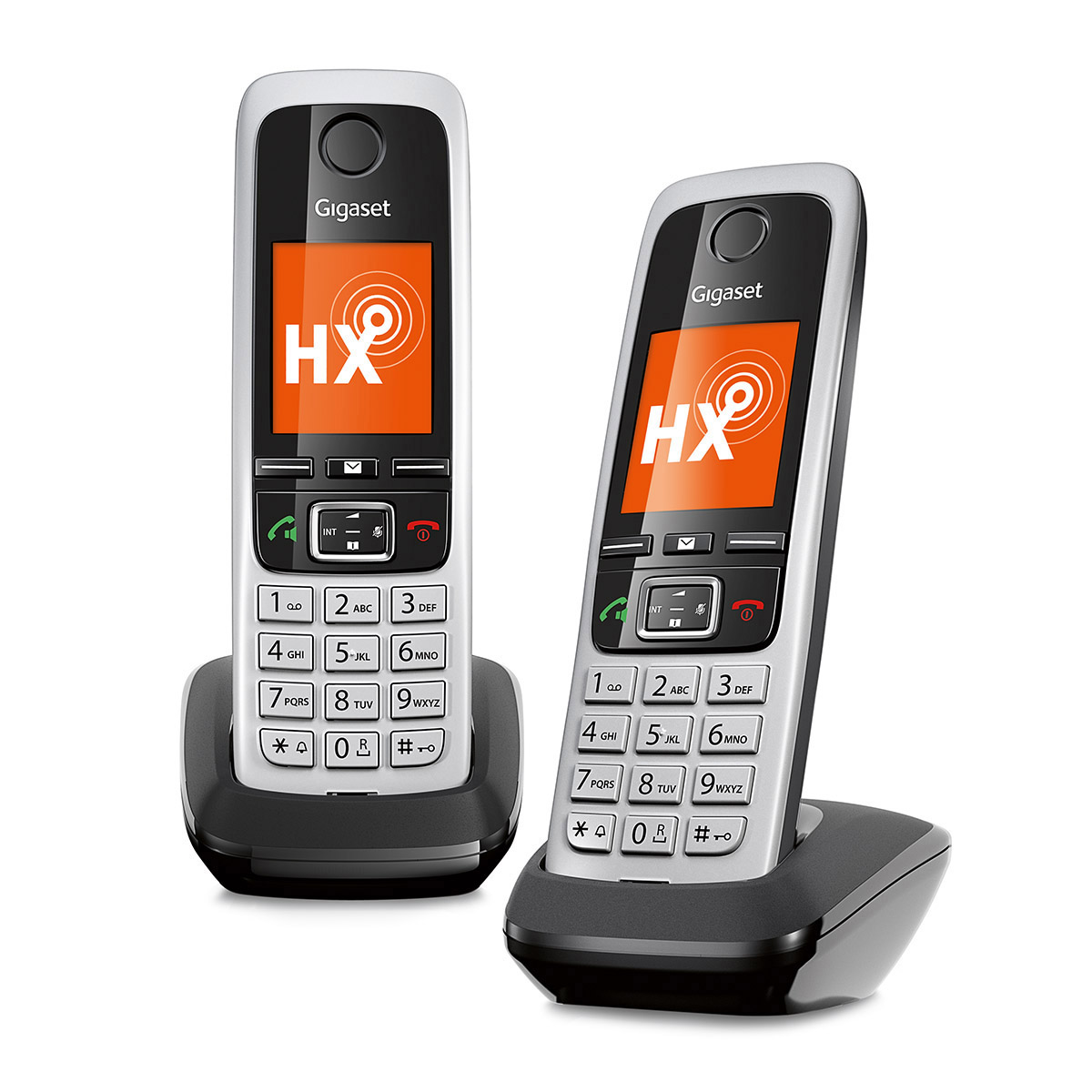 GIGASET C430HX DUO Schnurloses Telefon, Schwarz/Silber