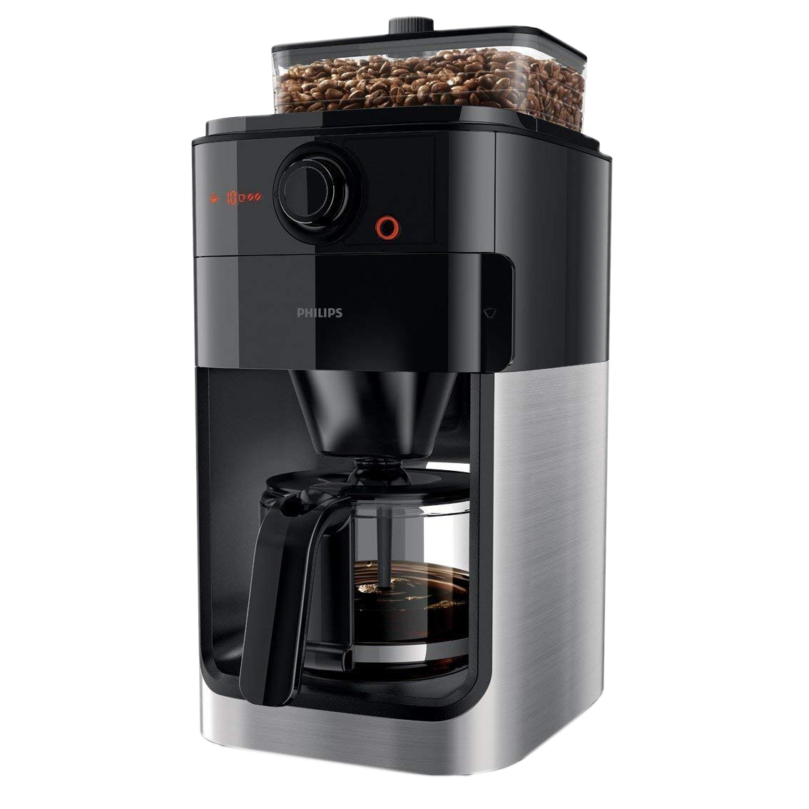 PHILIPS HD 7767/00 Grind & Brew Kaffeemaschine Edelstahl,Schwarz