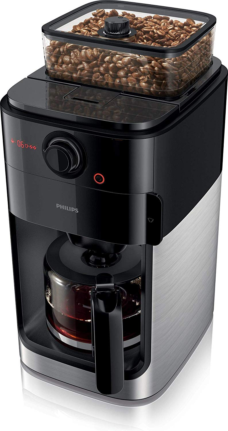 PHILIPS HD 7767/00 Grind & Brew Kaffeemaschine Edelstahl,Schwarz