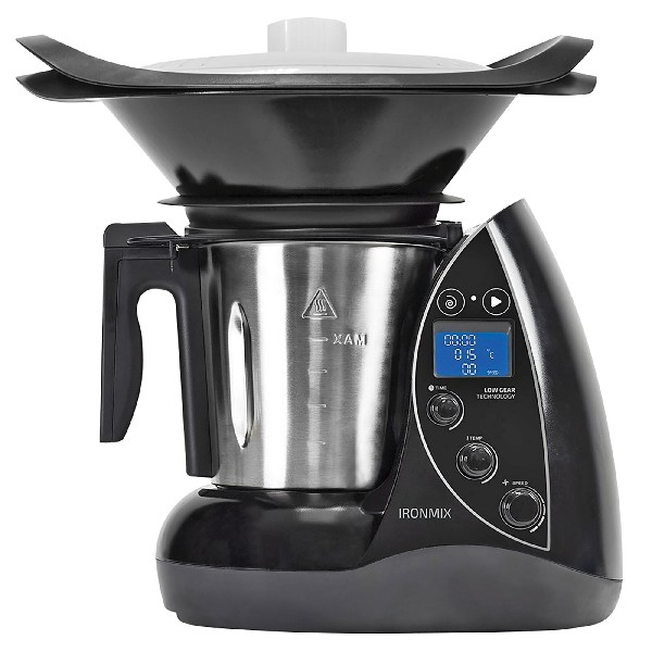 Robot de cocina - Cecotec IronMix, 1500 W, 3.3 l, 12 velocidades, Negro