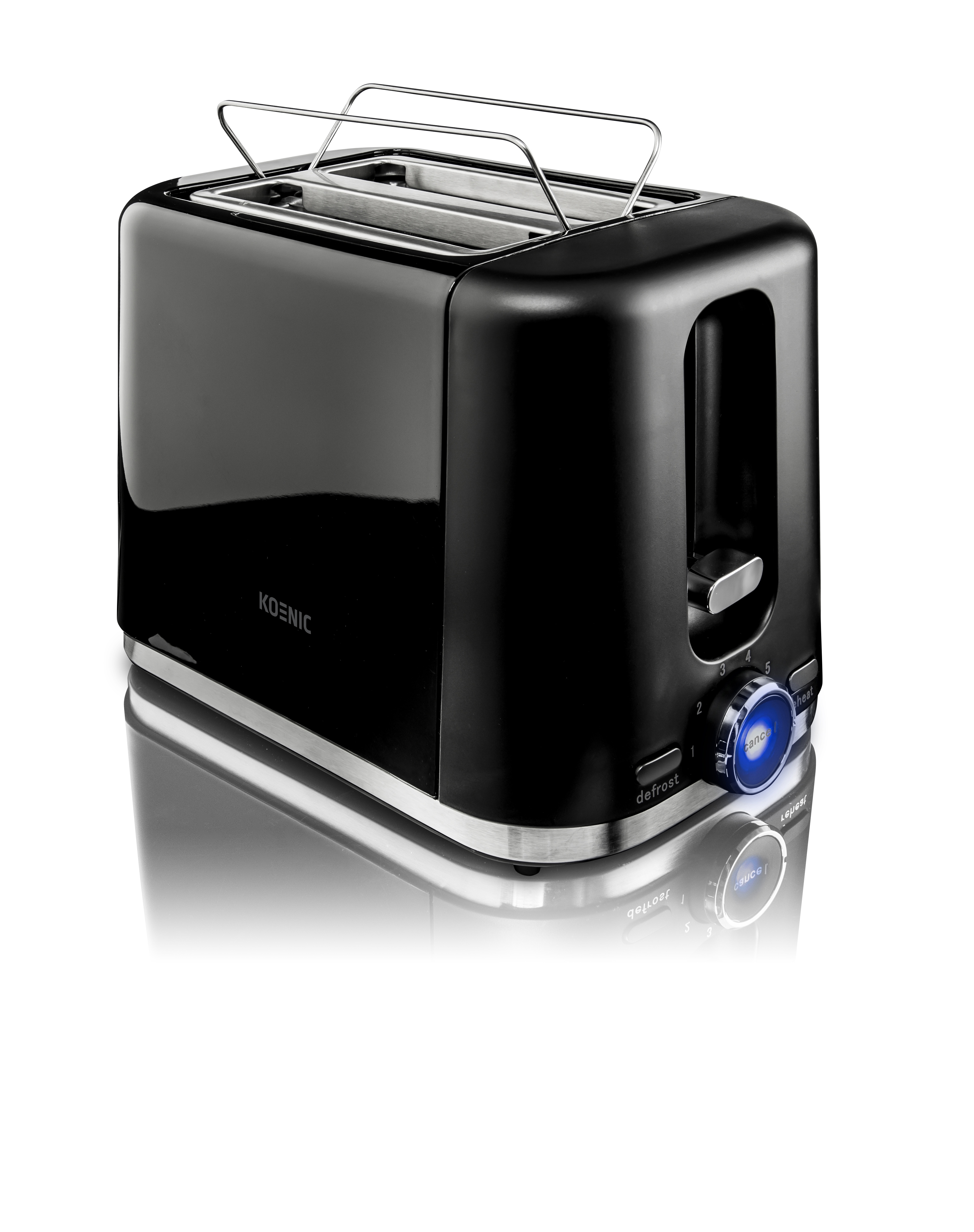 2) Watt, Toaster KTO 2210 Schlitze: B (870 Schwarz KOENIC