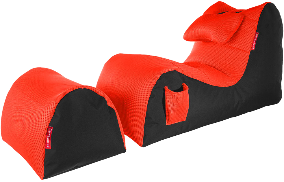 GAMEWAREZ RX Fire - Gaming Sitzsack (Schwarz/Orange)