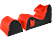 GAMEWAREZ RX Fire - Beanbag da gioco (Nero/Arancione)