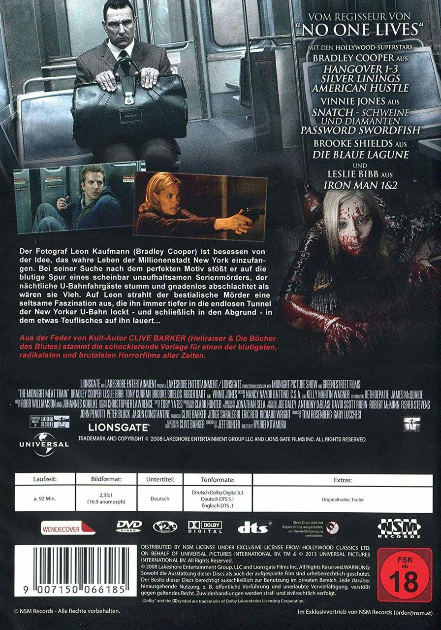Rückseite einer Film-DVD mit Text und Bildern.
