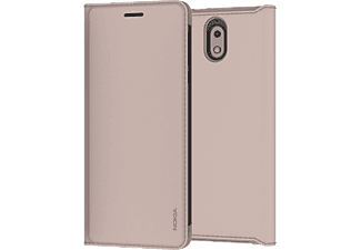 NOKIA 3.1 flip cover bézs tok