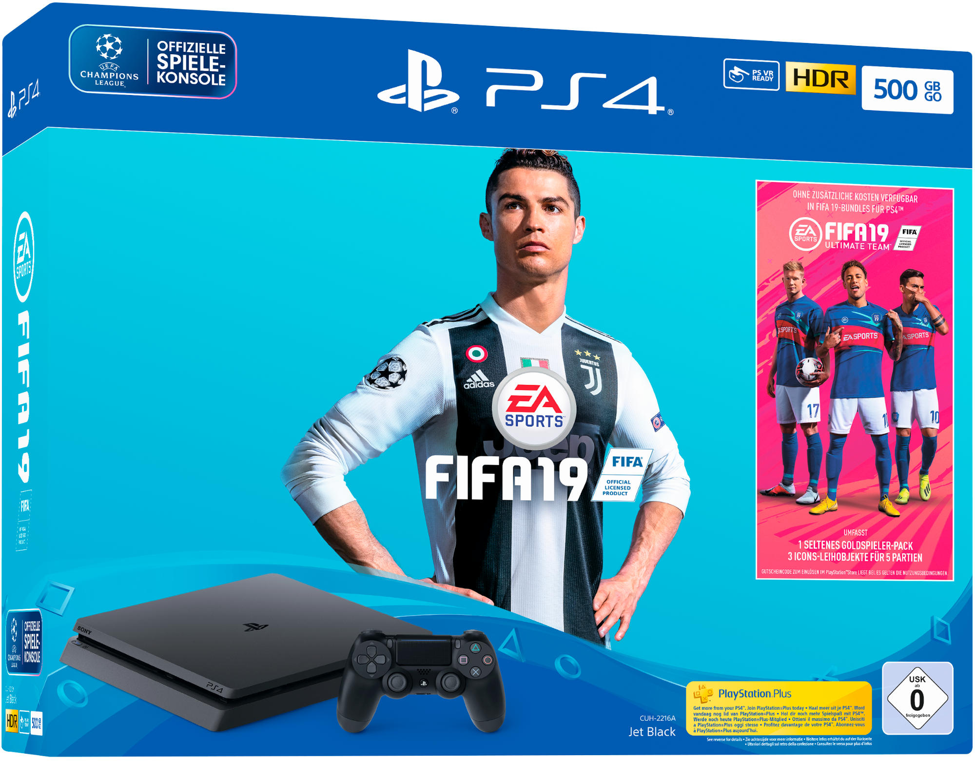 SONY Playstation 4™ 500GB Jet Black / EA Sports Fifa 19-Bundle