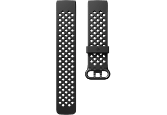 FITBIT Charge 3 Cinturino Sport (L) - Braccialetto (Nero)