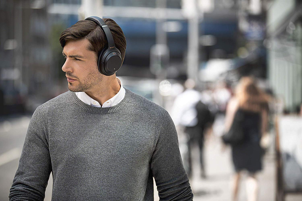SONY Bluetooth Kopfhörer WH-1000XM3 mit Geräuschminimierung, schwarz