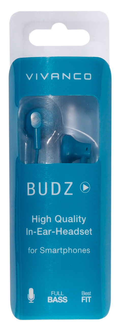 Blau BUDZ, VIVANCO In-ear Kopfhörer