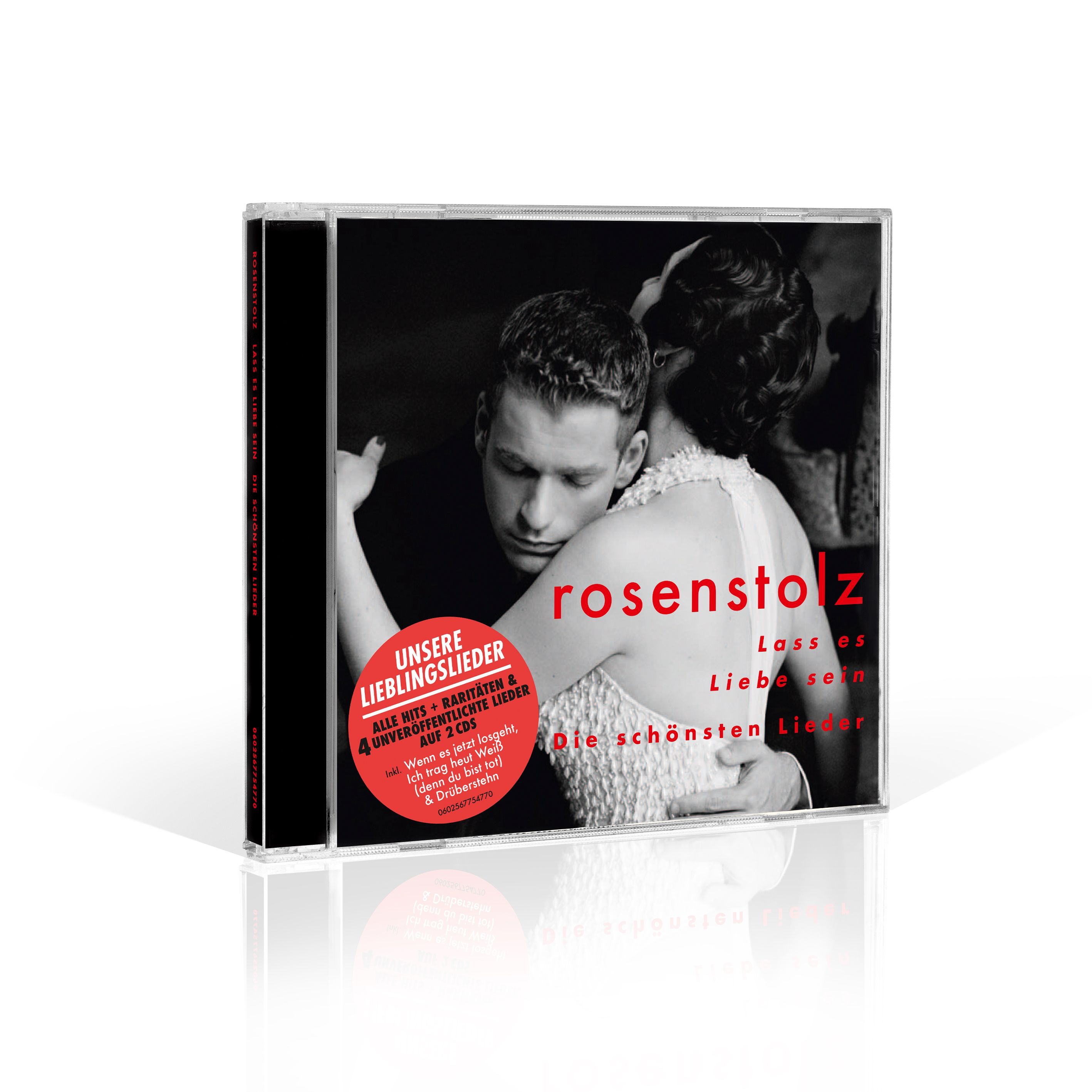 CD-Hülle mit dem Album 'Rosenstolz'. Zeigt ein sich umarmendes Paar in Schwarzweiß.