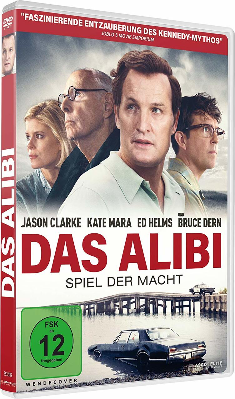 DVD-Hülle mit Filmcover. Mann mit anderen auf dem Cover. Der Titel ist Das Alibi.