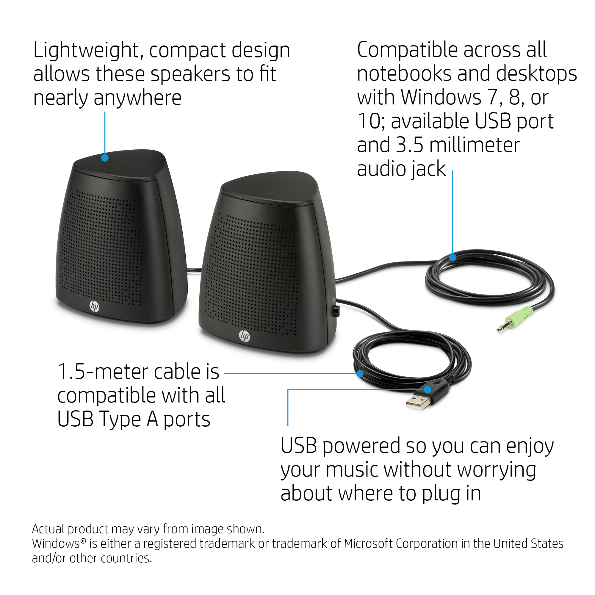 HP S3100 Siyah USB Hoparlör
