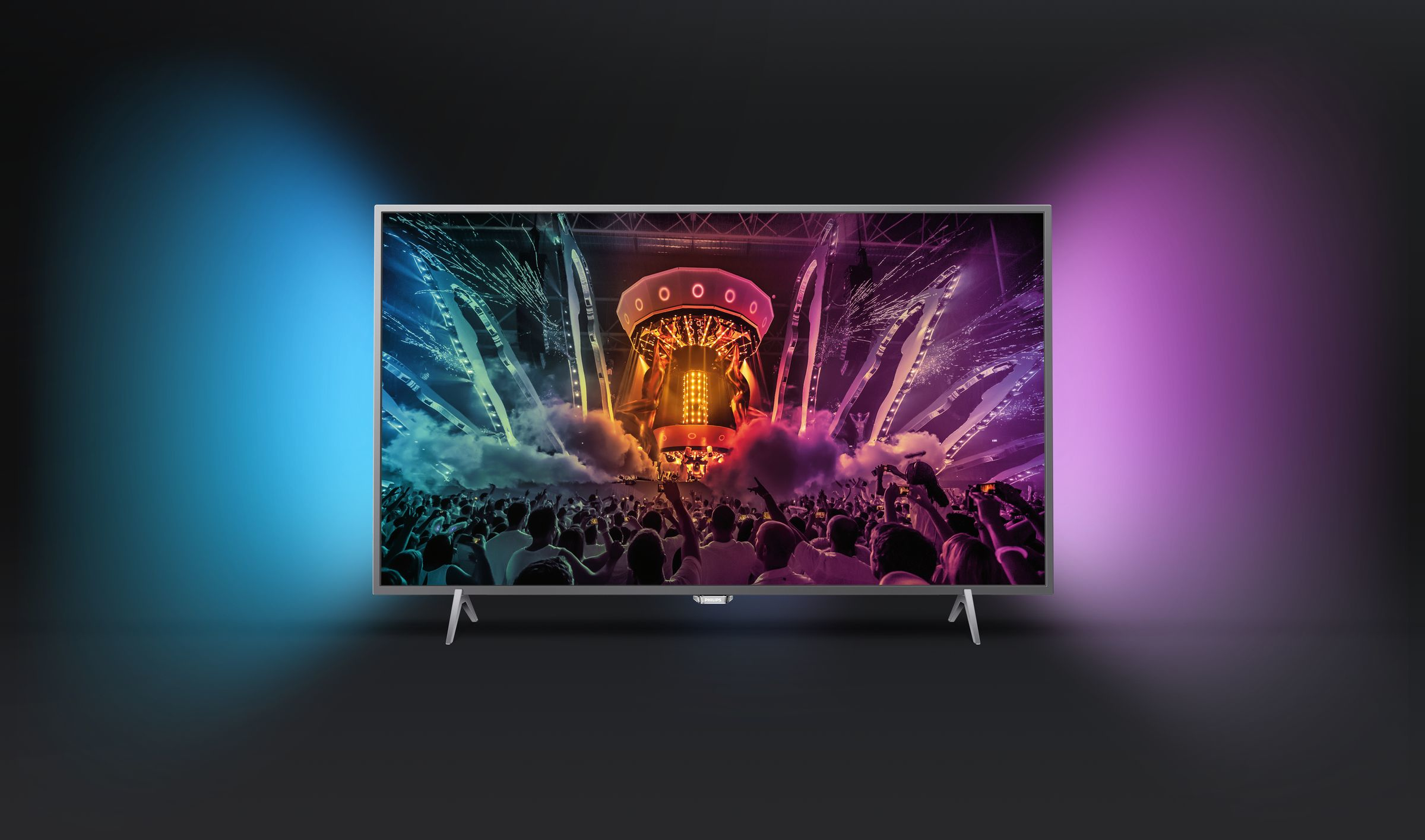 TV LED 55" - Philips 55PUS6201/12  6000 Series, UHD, Smart TV, Ambilight 2, WiFi, 4x HDMI