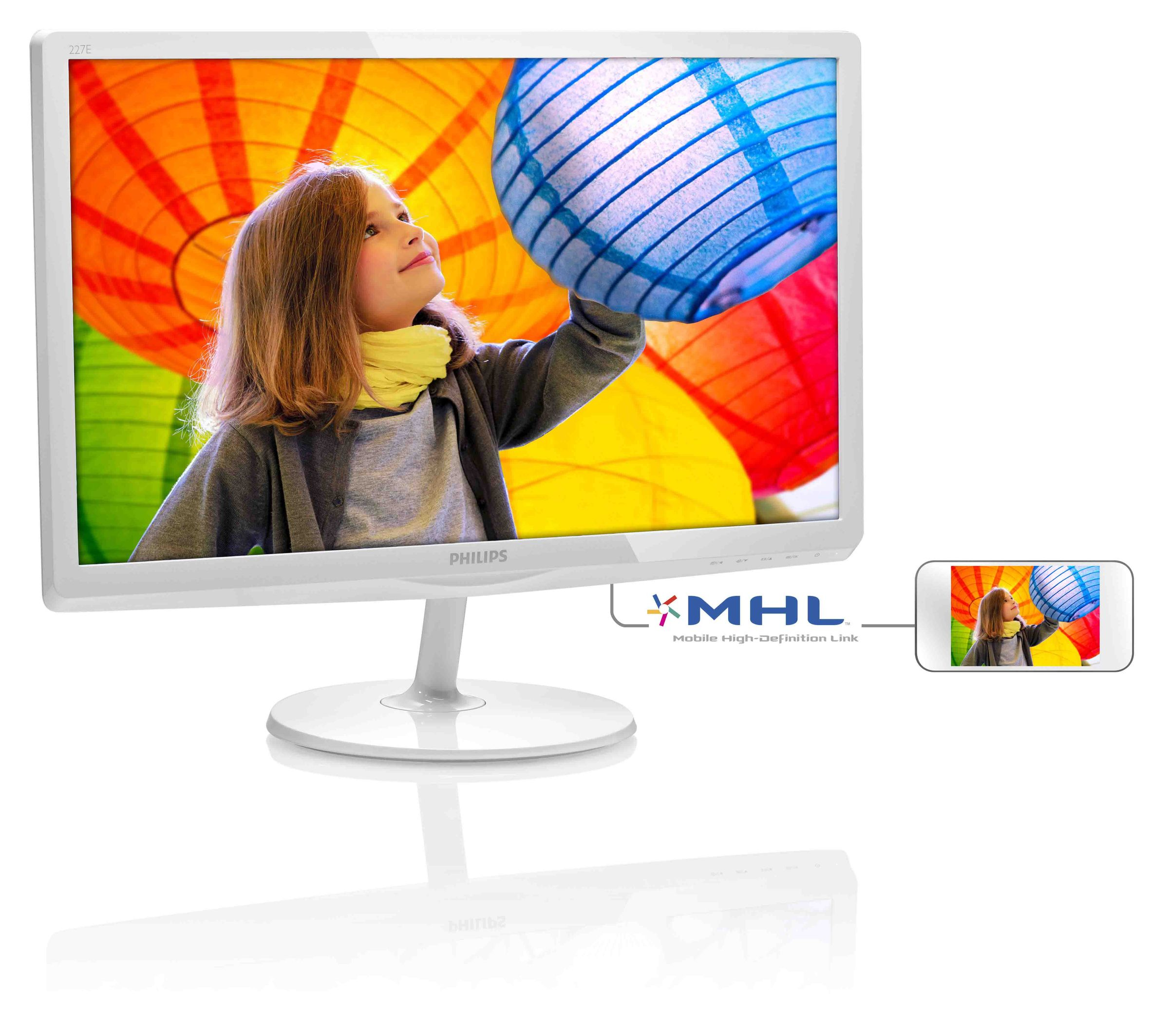 PHILIPS 227E6QDSW/00 21.5 inç (Analog+DVI+MHL+HDMI) Full HD IPS-ADS LCD Monitör