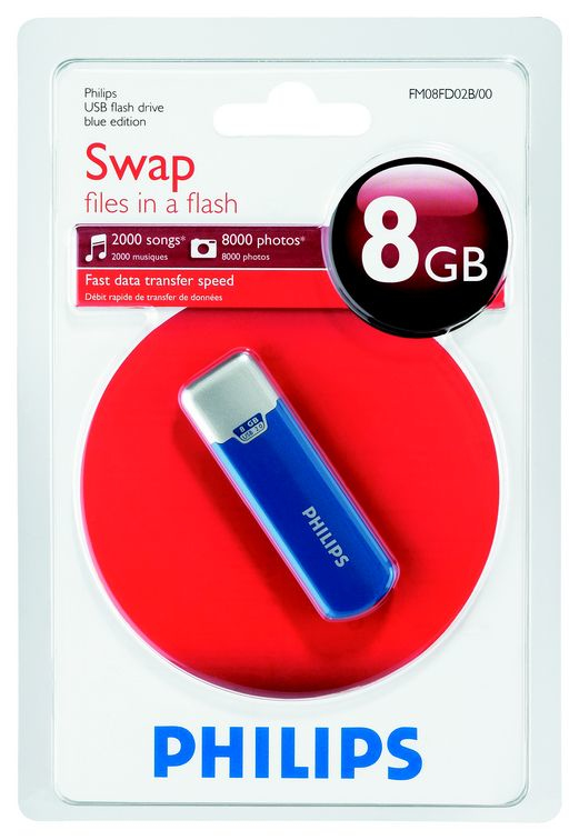Memoria USB - Philips, FM 08 FD 02 B 00 MEMO.Azul