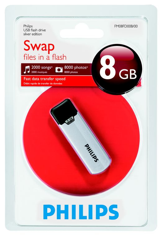 Memoria USB - Philips, FM 8 FD 00B-00 USB-FLASH 8 GB