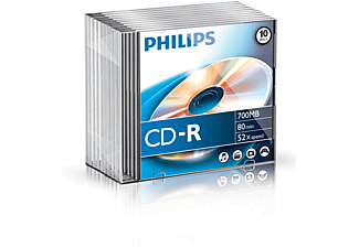 CD-R Data - Philips, CD-R 80MIN 700MB 52X SL (10)