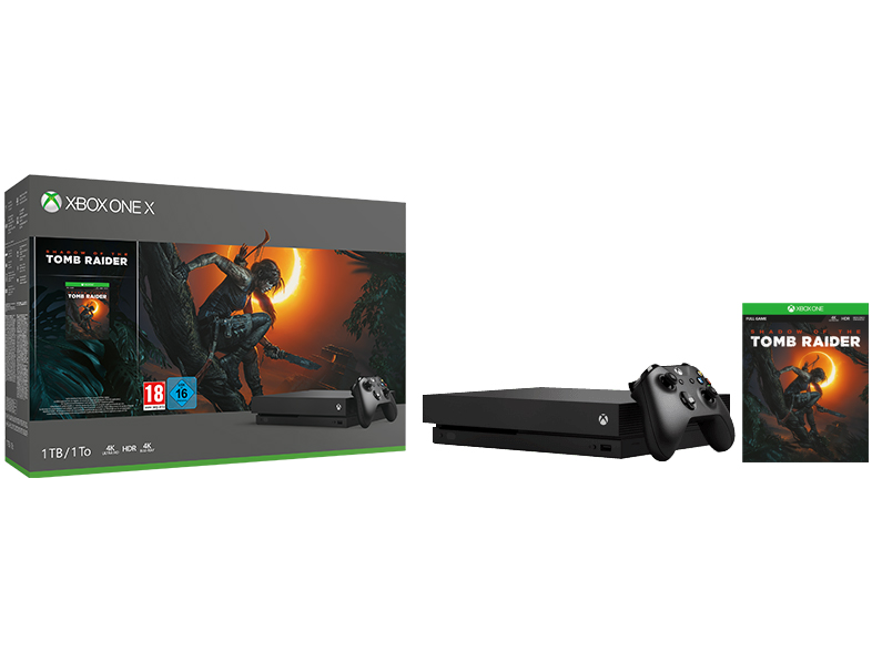 MICROSOFT Xbox One X 1TB - Shadow of the Tomb Raider Bundle