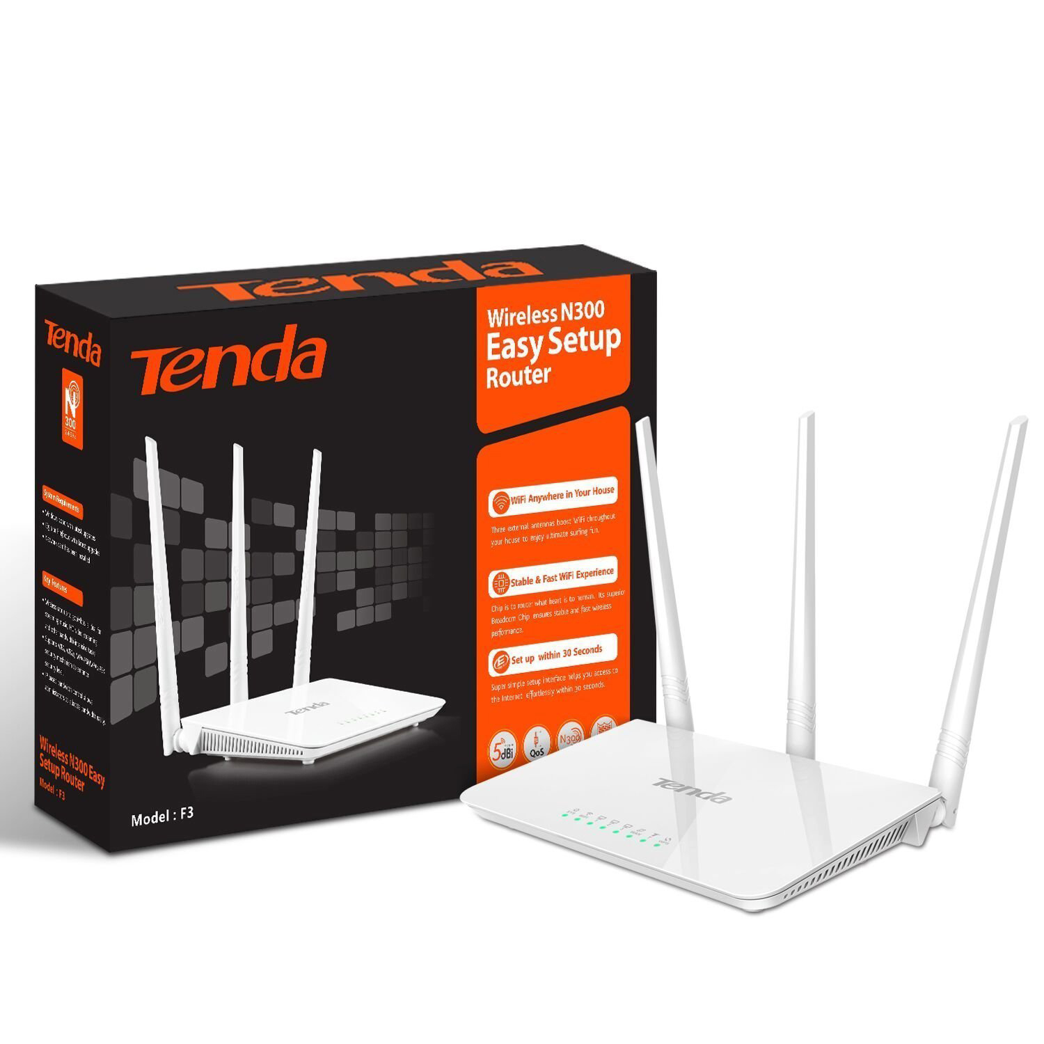 TENDA F3 N300 Router 300 Mbit/s