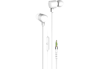 VIVANCO VIVANCO Urban Style In Earphone mit Mikrofon, weiß, In-ear Headset Weiß