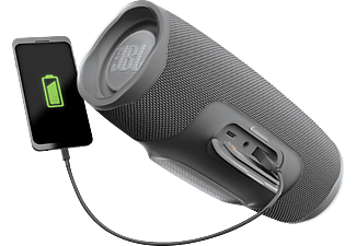 JBL Charge 4 Bluetooth Lautsprecher, Grau, Wasserfest