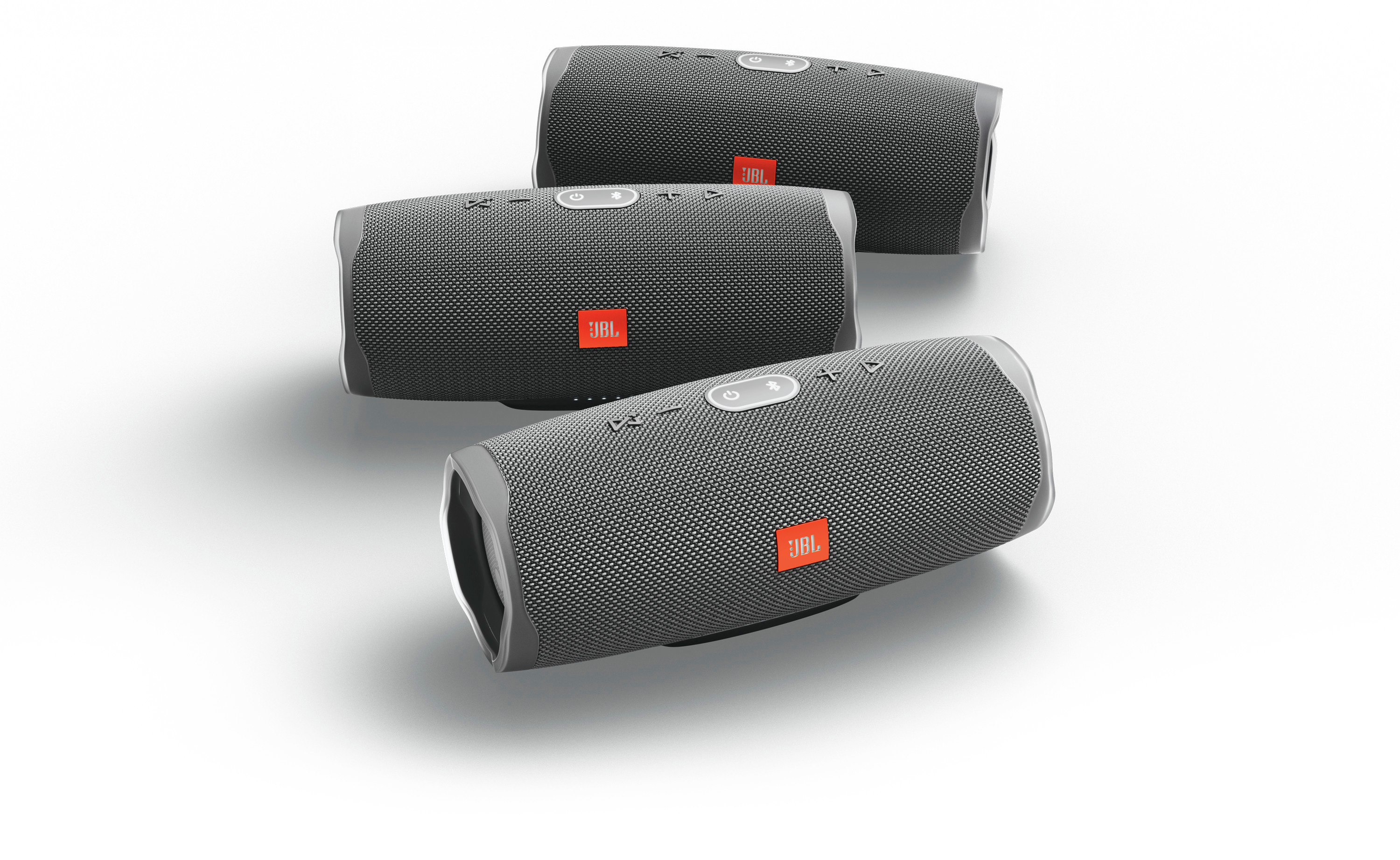 JBL Charge 4 Bluetooth Lautsprecher, Grau, Wasserfest