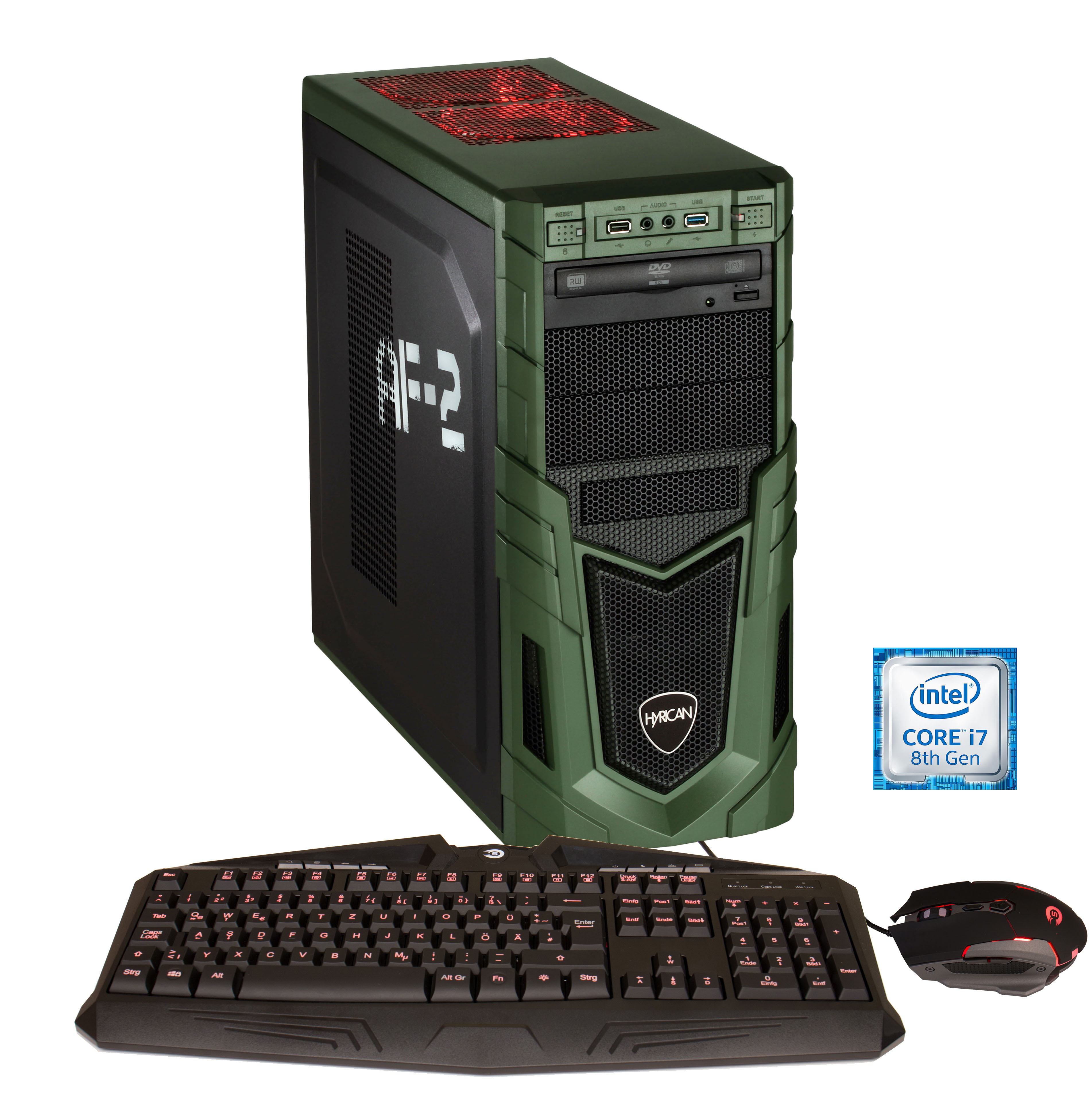 HYRICAN MILITARY GAMING 6049 - Intel® Core™ i7 i7-8700K - 16 GB - 480 GB - NVIDIA GeForce® GTX 1080 - Windows 10