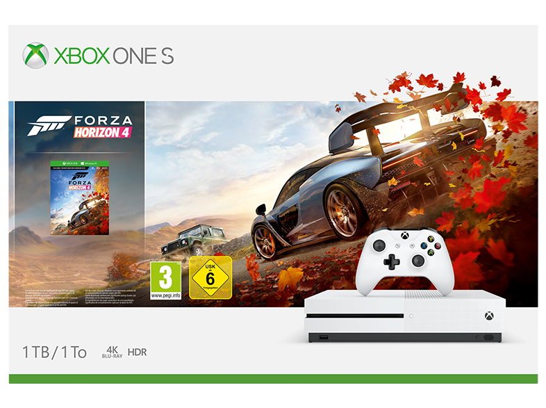 MICROSOFT Xbox One S 1TB Konsole - Forza Horizon 4 Bundle