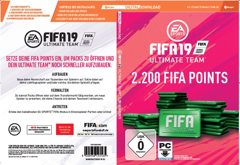 FIFA 19 Ultimate Team 2.200 FIFA Points - [PC]