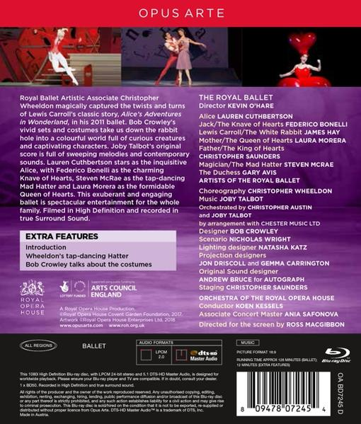 Rückseite einer „Royal Ballet“ Blu-ray Disc.