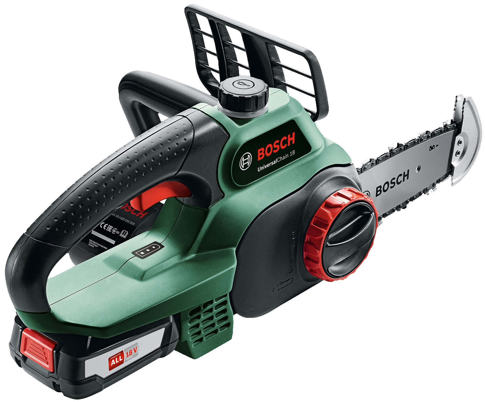 BOSCH UniversalChain 18 Akku-Kettensäge, Grün