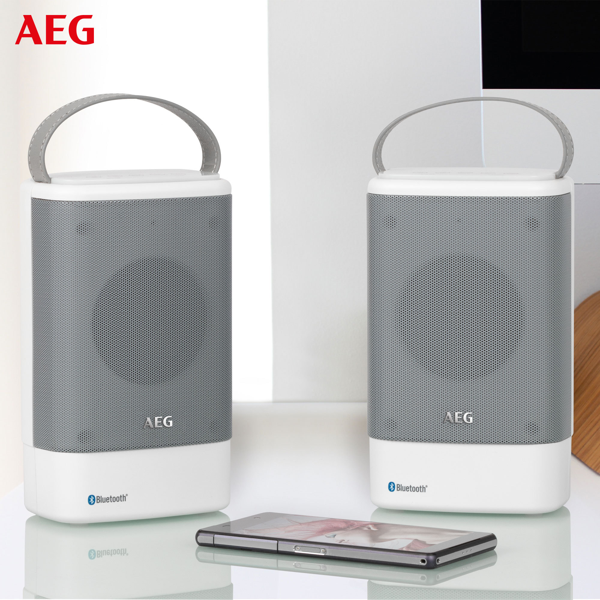 AEG BSS 4833 Kabellose Lautsprecher, Weiß