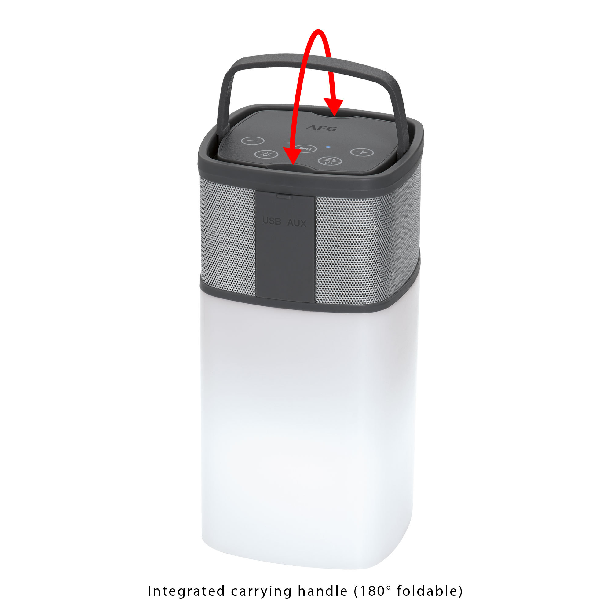 AEG BSS 4841 Bluetooth Lautsprecher, Weiß/Anthrazit