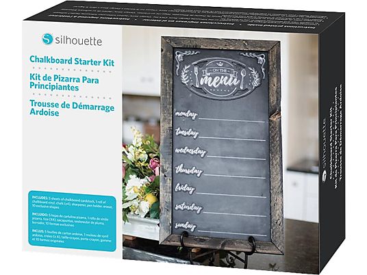 SILHOUETTE Film ardoise kit de démarrage - Papier aluminium calcaire