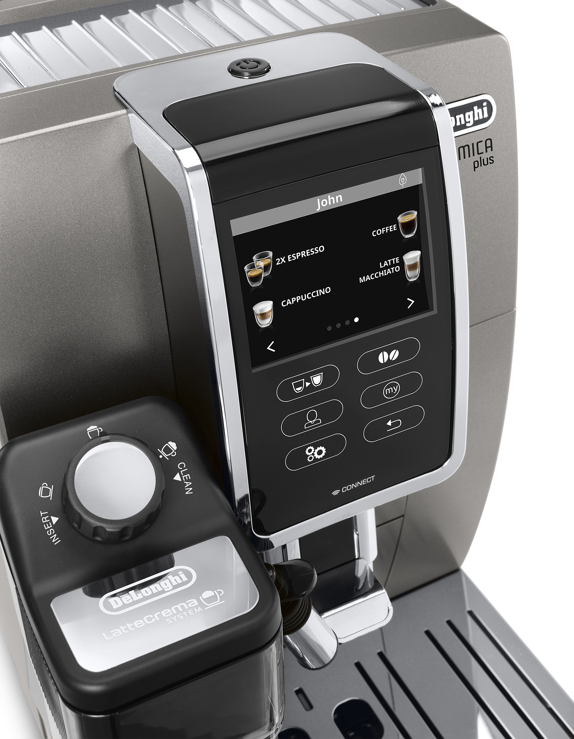 Dinamica Plus Kaffeevollautomat DELONGHI ECAM376.95.T Titanium