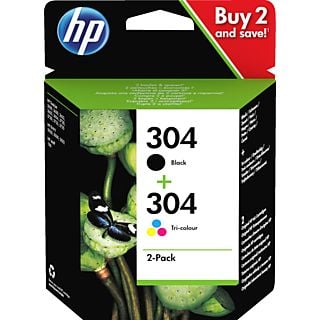 HP Tintenpatronen 2er Pack 304, schwarz/farbig (3JB05AE)