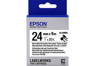 EPSON LabelWorks LK-6WBC Kabelmanager Schwarz auf Weiß