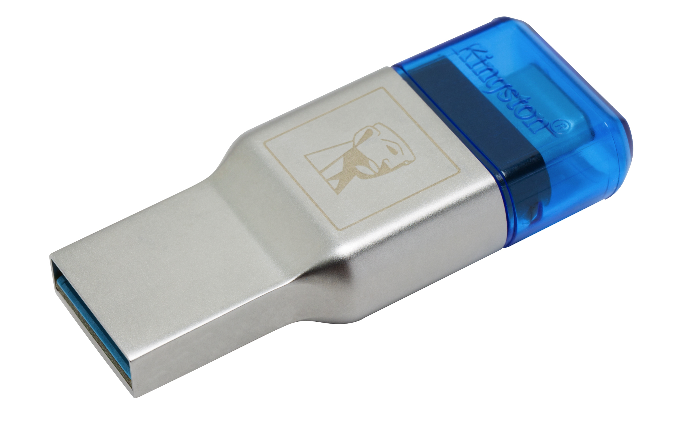 KINGSTON MobileLite Duo 3C micro USB, Kartenlesegerät , Blau/Grau