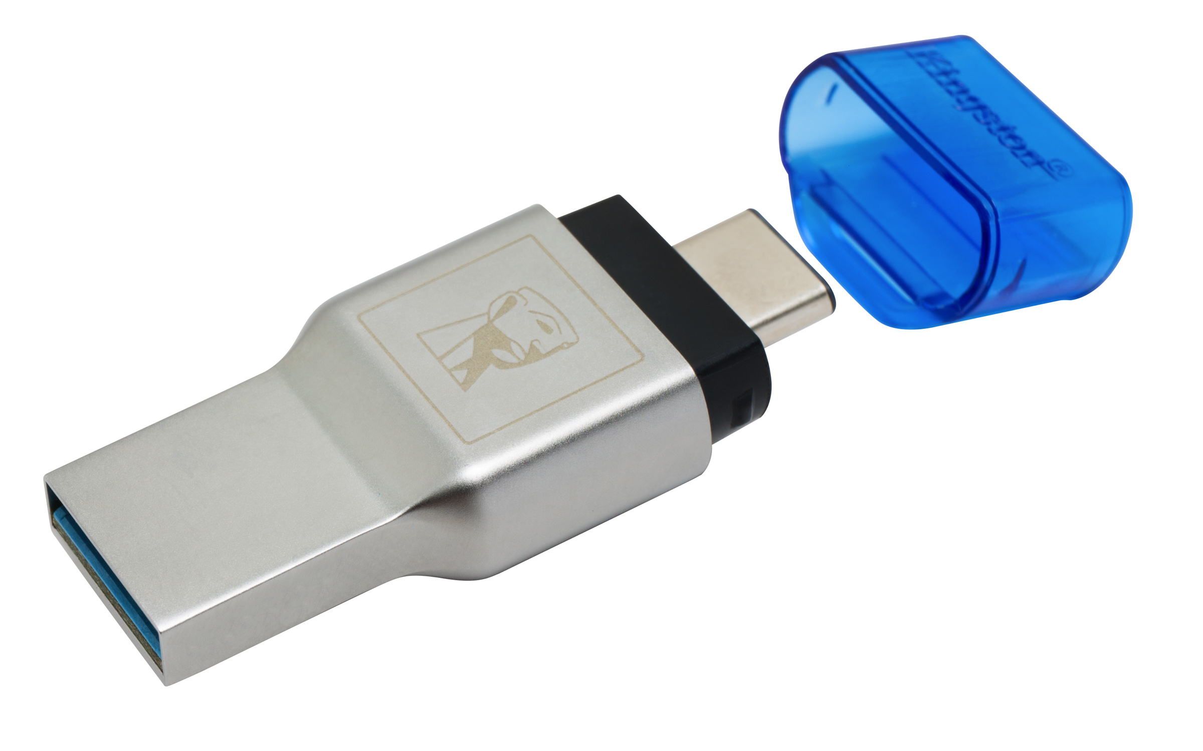 KINGSTON MobileLite Duo 3C micro USB, Kartenlesegerät , Blau/Grau