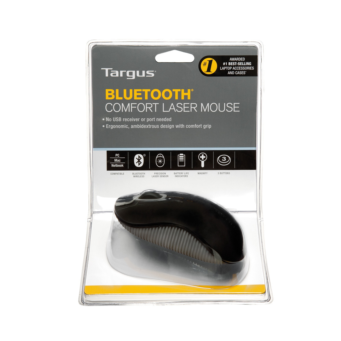 Raton Inalámbrico - Targus, AMB 09 EU-Bluetooth-COMFORT-LASER-MOUSE