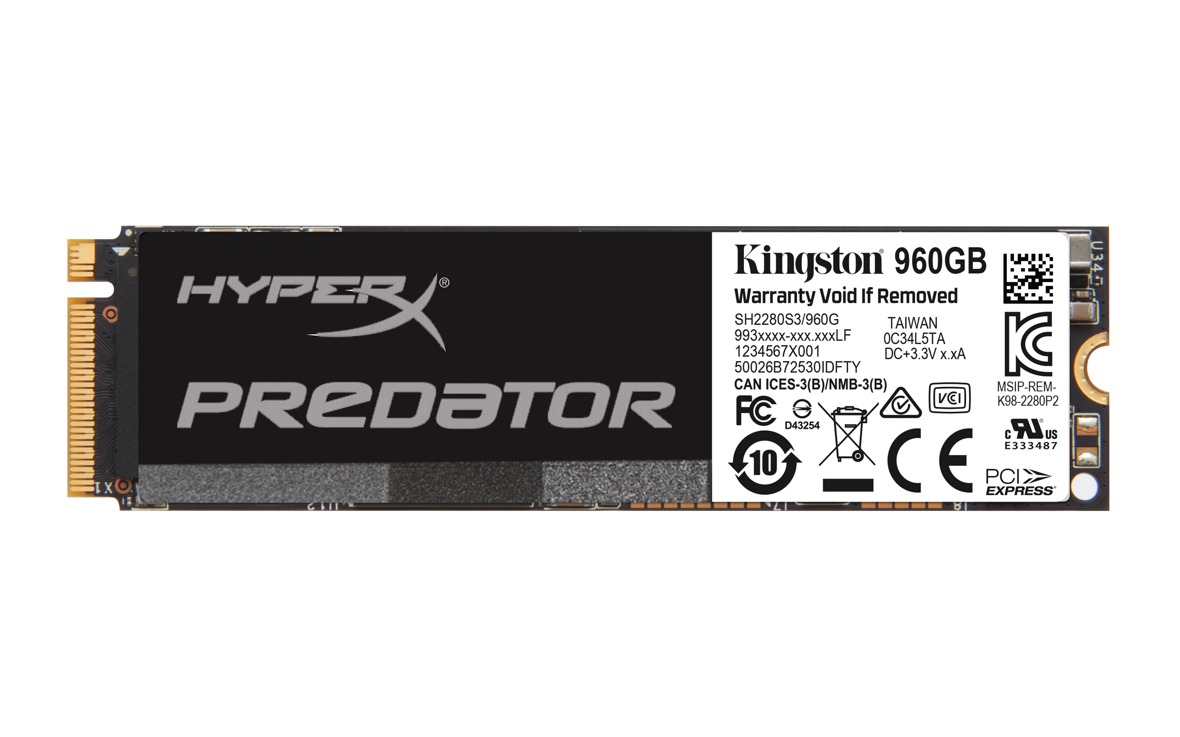 Disco SSD - Kingston, HYPERX PREDATOR/960GB/HHL/SHPM2280P2H/960G
