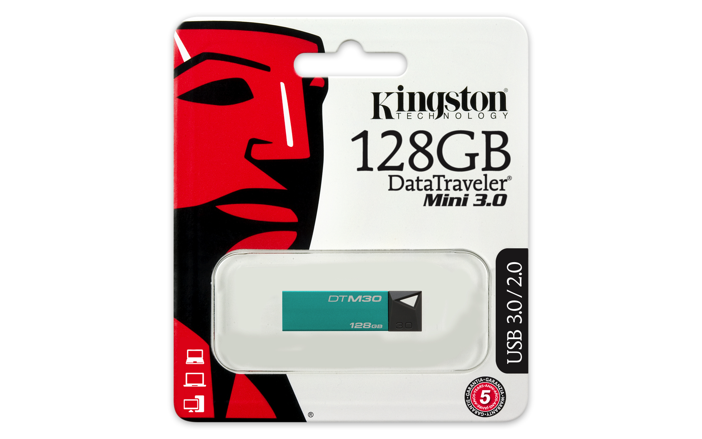 KINGSTON DataTraveler Mini 3.0 128GB USB Bellek DTM30