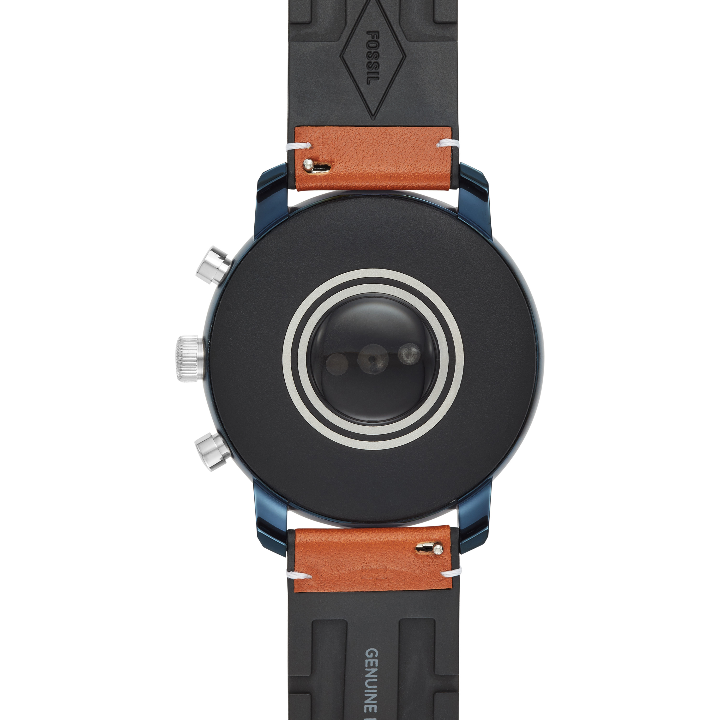 FOSSIL FTW 4016 Explorist Smartwatch Edelstahl Echtleder, 200 mm, Braun
